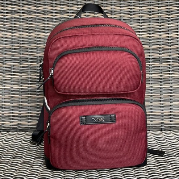 Michael Kors Kent Sport Utility Backpack Merlot - Picture 1 of 16